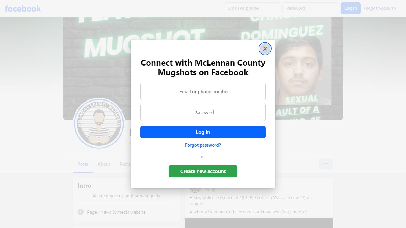 McLennan County Mugshots - Facebook